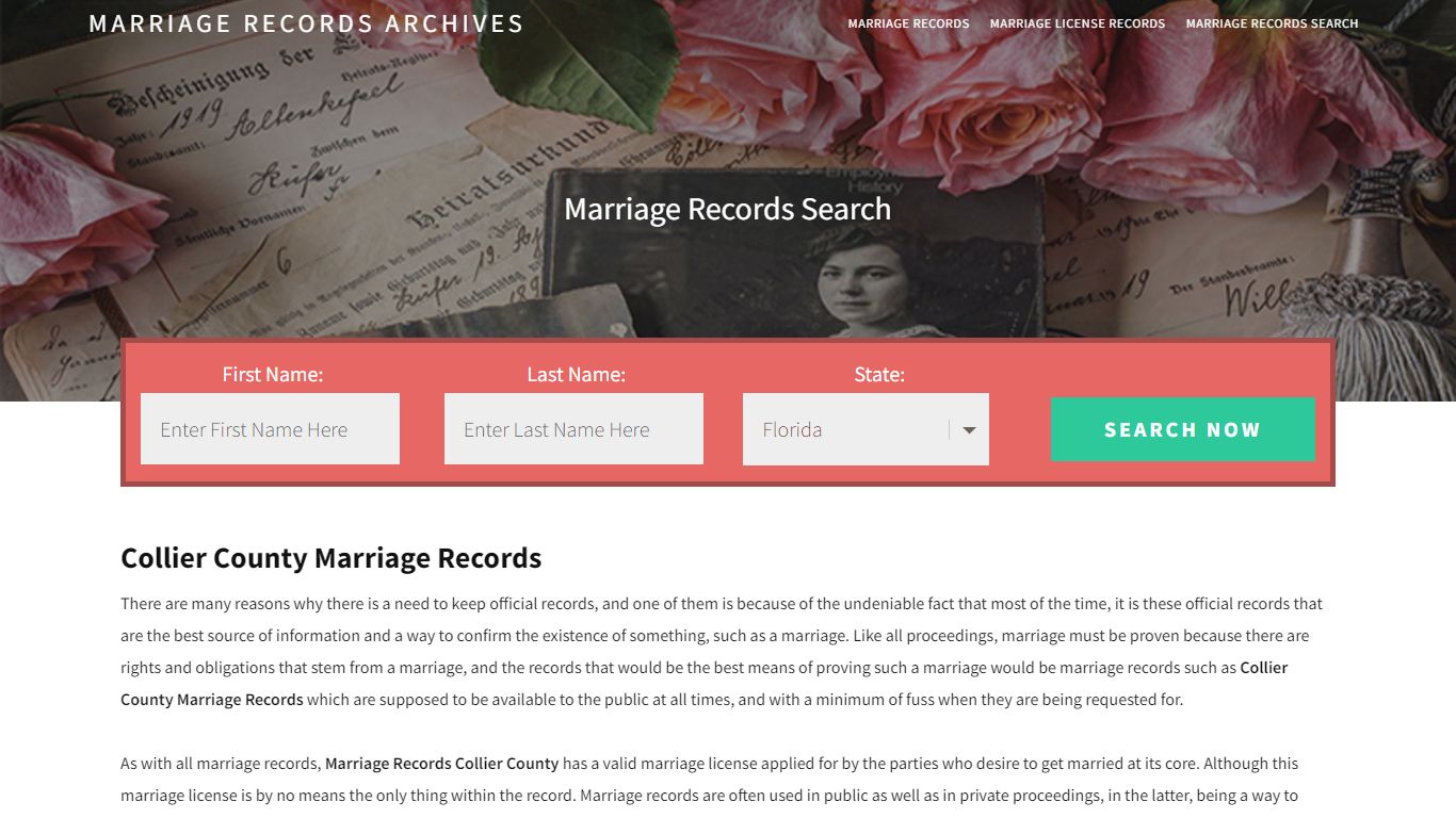 Collier County Marriage Records | Enter Name and Search ...